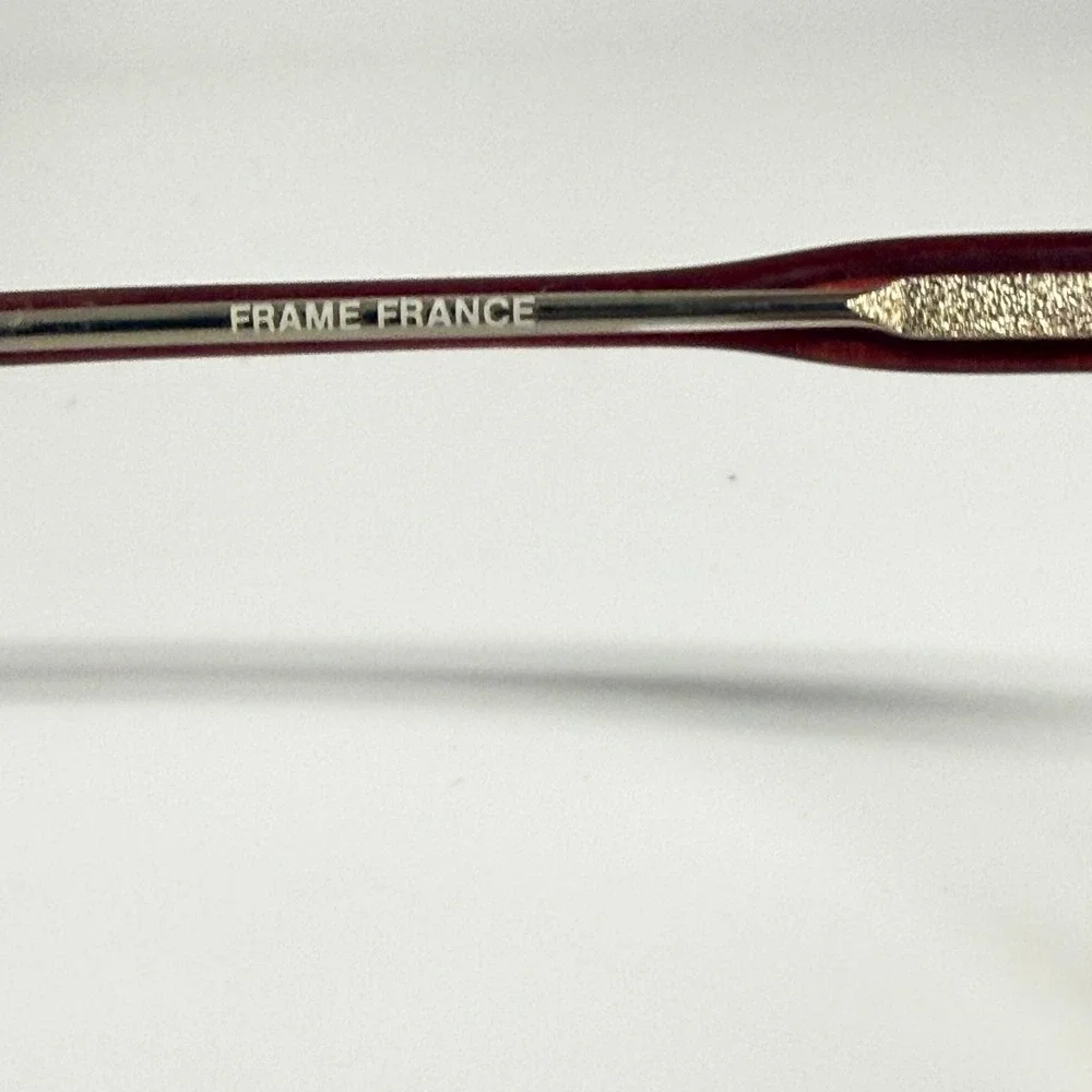 Pappagallo VIII 556 Vintage Round Eyeglasses Frames Burgundy Clear France 54-18